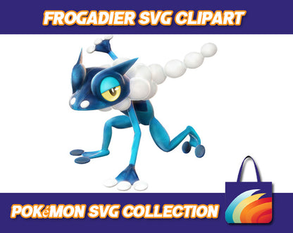Frogadier Pokemon Design SVG
