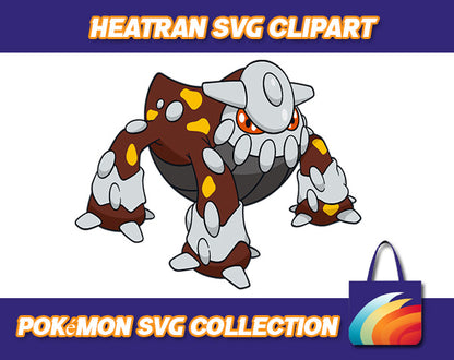 Heatran Pokemon Design SVG