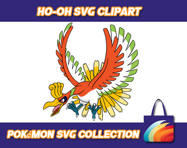 Ho-Oh Pokemon Design SVG