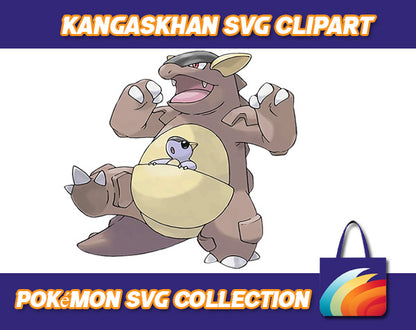 Kangaskhan Pokemon Design SVG
