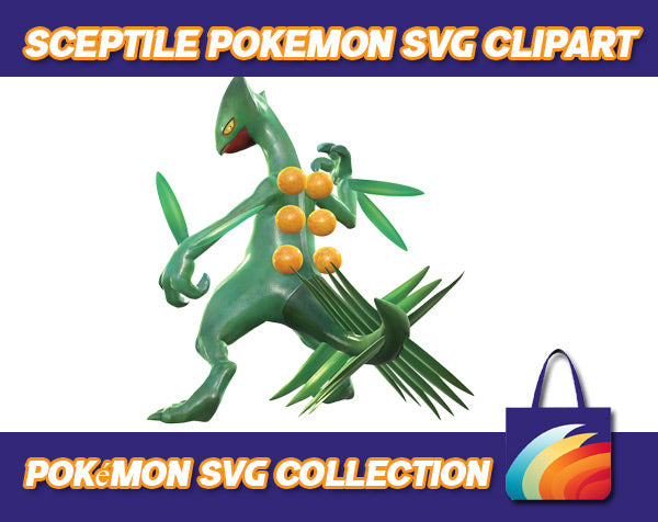 Sceptile Pokemon Design SVG
