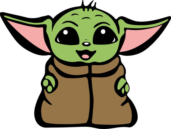 Baby Yoda from Star Wars SVG Design
