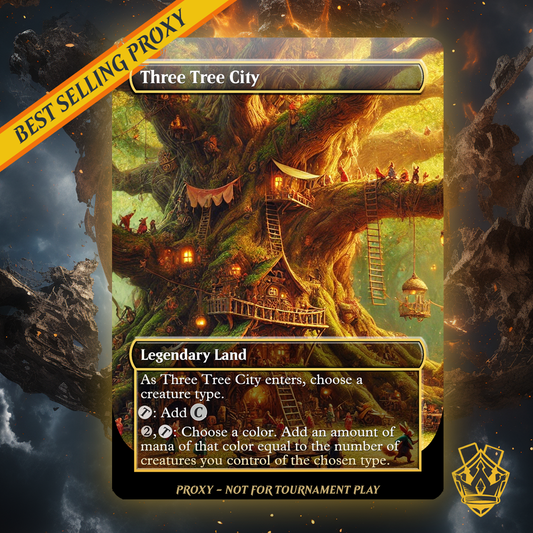 Three Tree City – MTG Custom Proxy Card - Lands