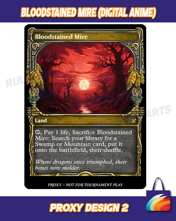 Bloodstained Mire - MTG Proxy - Ixalan Frame