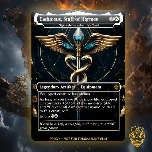 Caduceus, Staff of Hermes – MTG Custom Proxy Card - Assassin's Creed