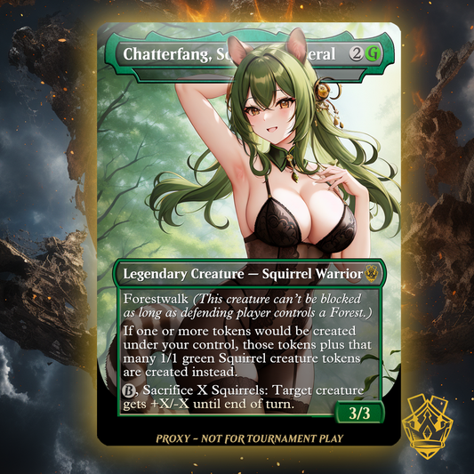 Chatterfang, Squirrel General – MTG Custom Proxy Card (NSFW)