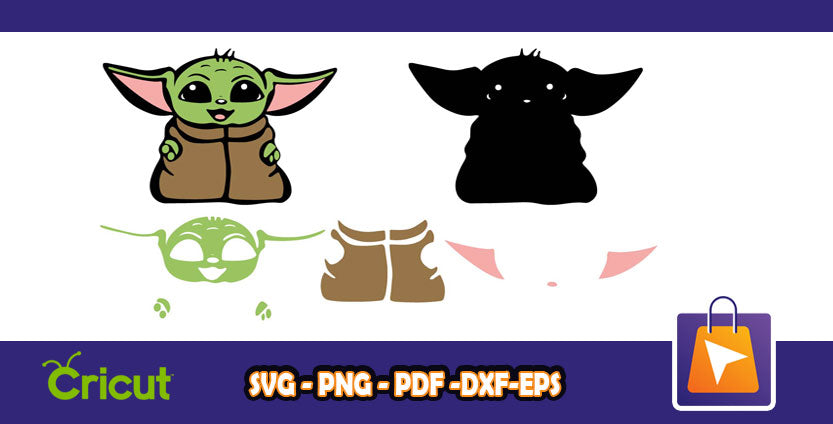 Baby Yoda from Star Wars SVG Design