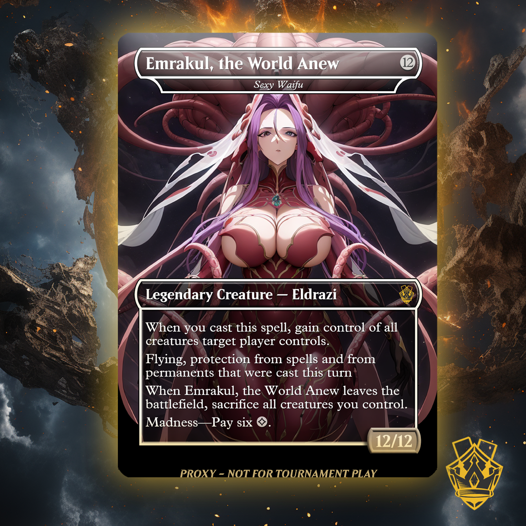 Emrakul, the World Anew  - MTG Proxy - NSFW Version - Sexy Waifu