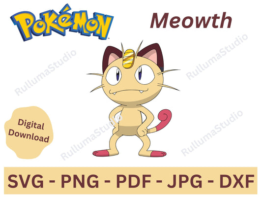 Meowth SVG Digital Download