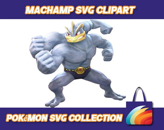 Machamp SVG Download - Pokémon Digital Art for Crafts and Print on Demand | Pokémon SVG