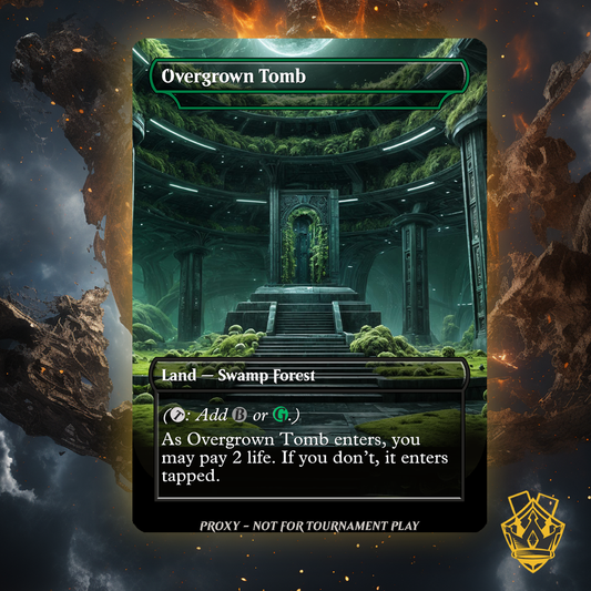 Overgrown Tomb – MTG Custom Proxy Card - Shock Lands