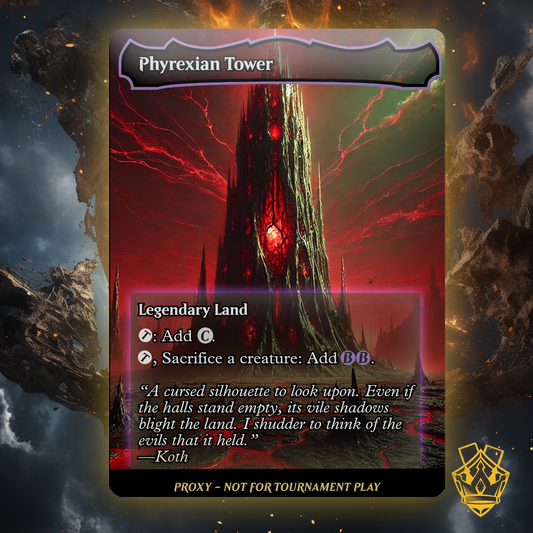 Phyrexian Tower – MTG Custom Proxy Card - Lands