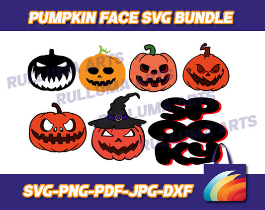 Pumpkin Face SVG Bundles