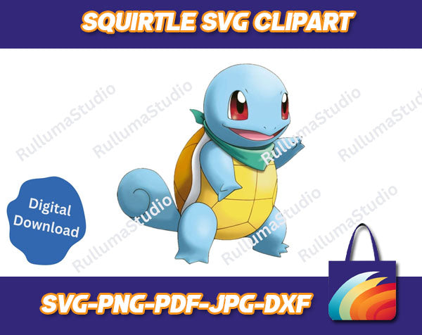 Squirtle Pokemon Design SVG
