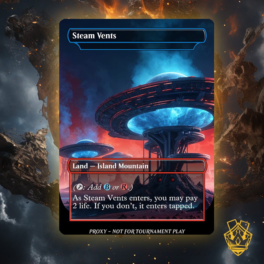 Steam Vents – MTG Custom Proxy Card - Shock Lands