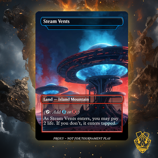 Steam Vents – MTG Custom Proxy Card - Shock Lands