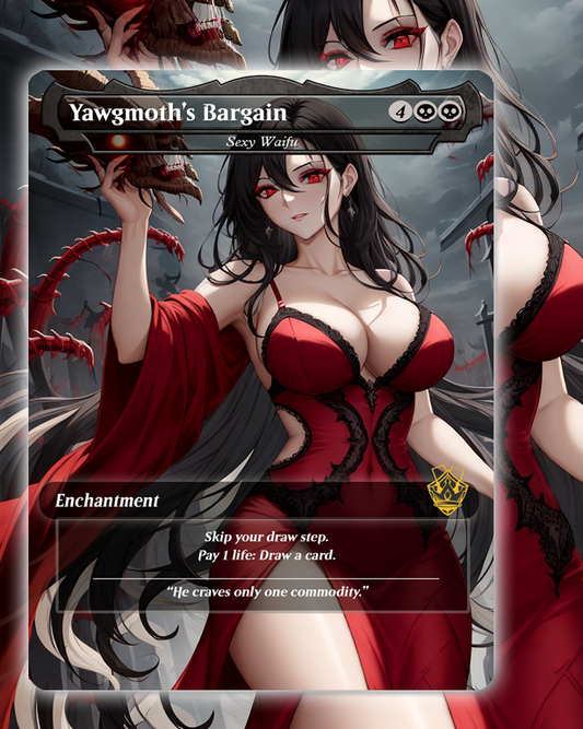 Yawgmoth's Bargain  - MTG Proxy - NSFW Version - Sexy Waifu