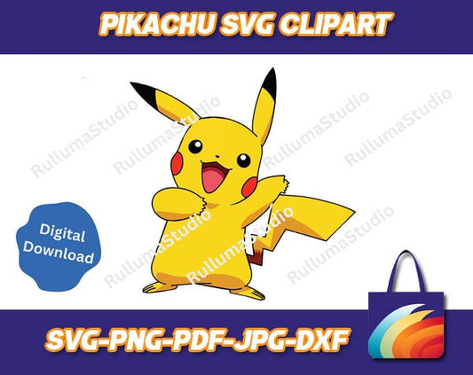 Pikachu SVG Digital Download